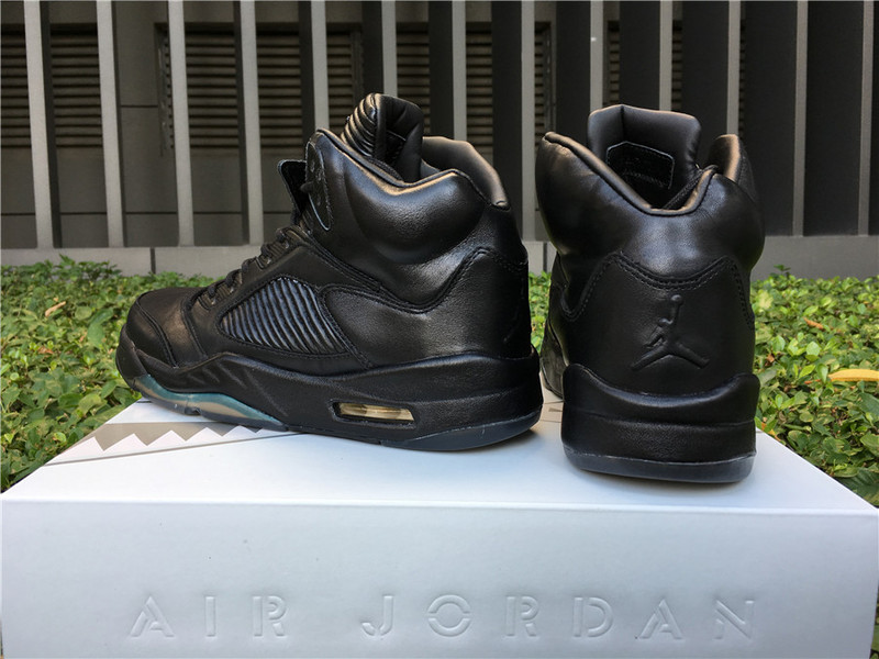 2017 Jordan Retro 5 Premium Pinnacle Black Shoes